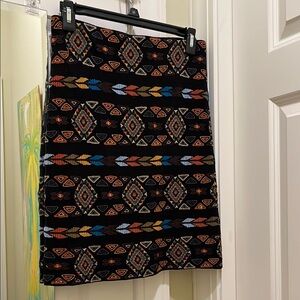 pencil skirt, multicolor, stretch, soft, fully lined elastic waistband